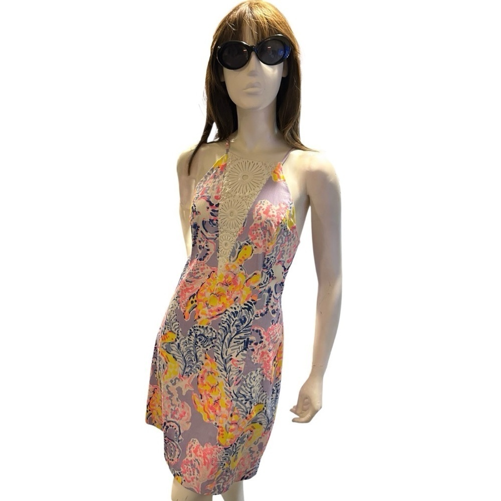 Lilly Pulitzer Pearl Shift Dress Size 8 Lilac Verbena Resort Coastal Preppy
